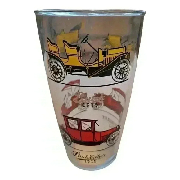 Vintage Hazel Atlas Cocktail Drink Shaker Mixer  Antique Car Design - Picture 1 of 7